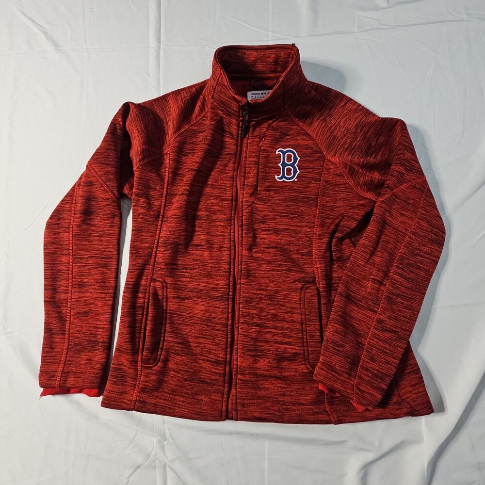 G III Sports Carl Banks Boston Red Sox Full Zip Fleece Jacket Womens Large